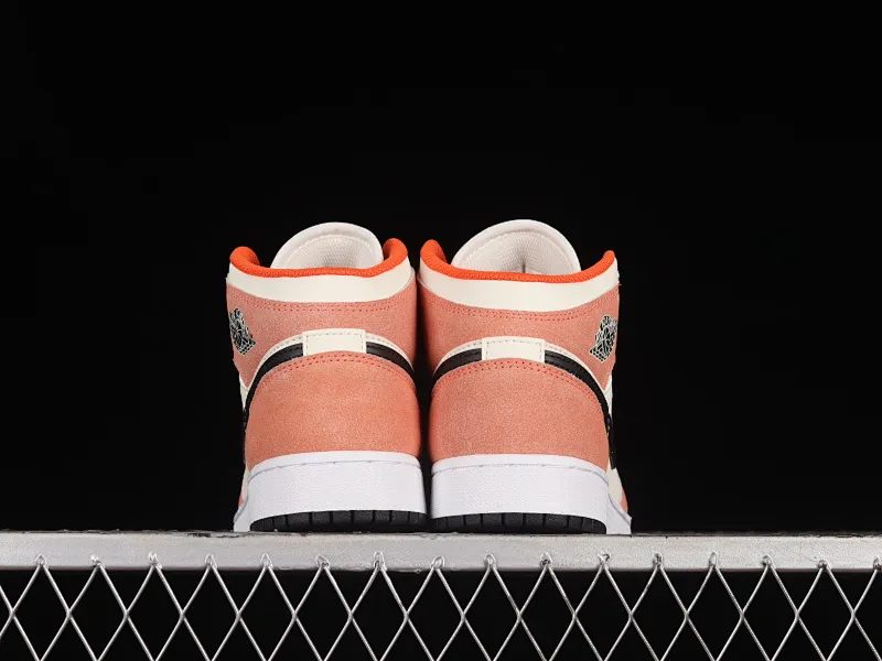 All categories Air Jordan Jordan series basketball shoes Air Jordan 1 High G version pure original Air Jordan 1 Mid GS "Orange Suede" AJ1 Joe 1 orange suede mid-top basketball shoes DV1336-800